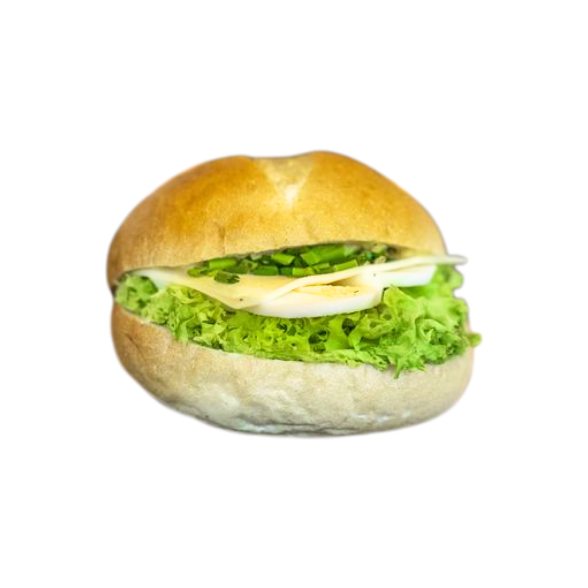 Kanapka w bułce codziennej z jajkiem